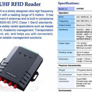 Đầu đọc thẻ RFID tầm xa UHF860
